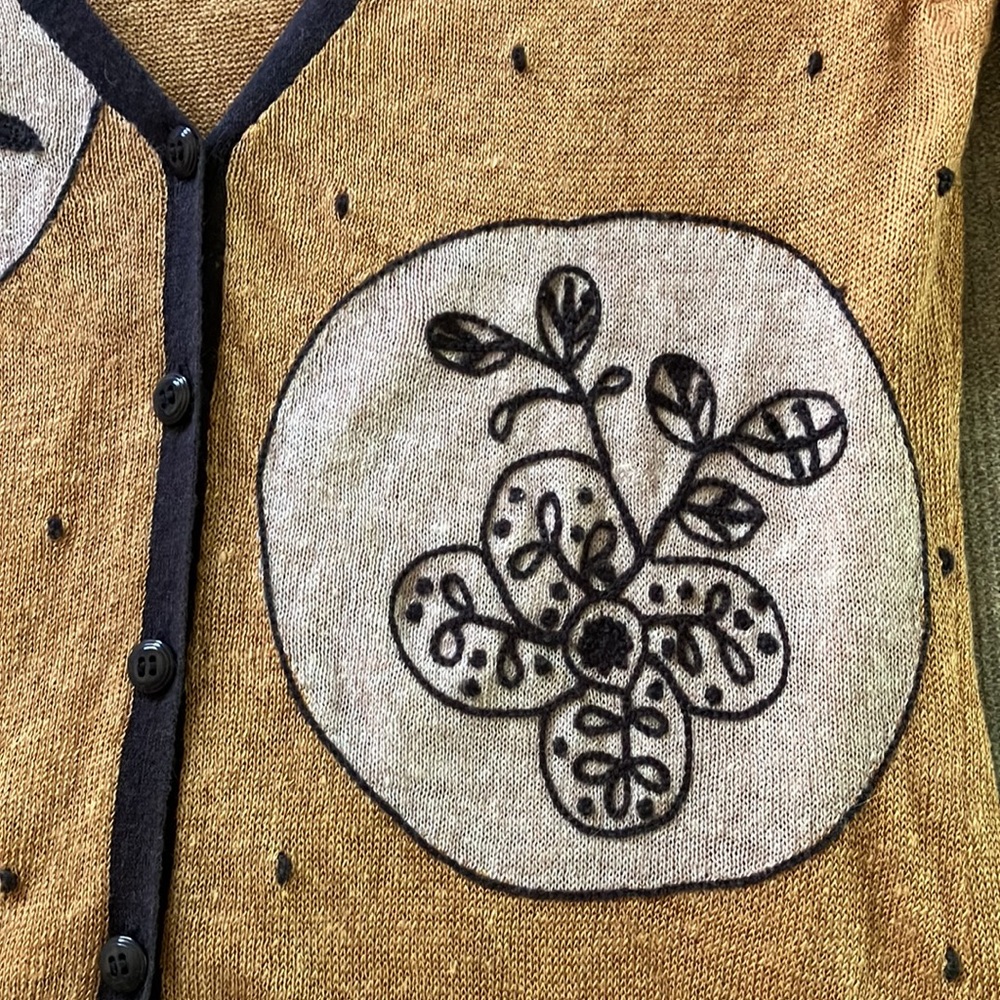 Anthropologie Knitted and Knotted Embroidered Cardigan - Picture 5 of 5
